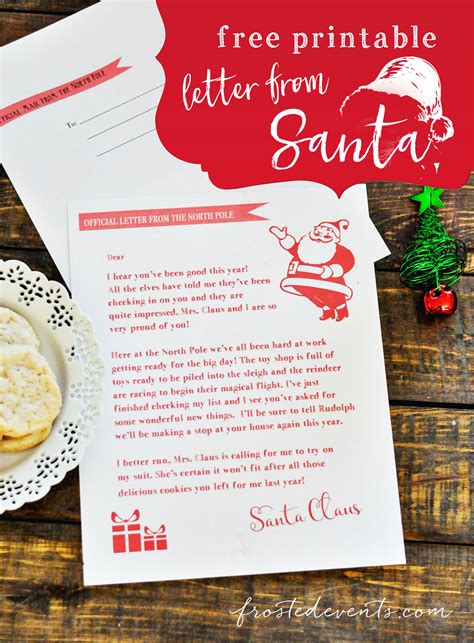 charity letter from santa|Letter from Santa Free Printable {EDITABLE} .